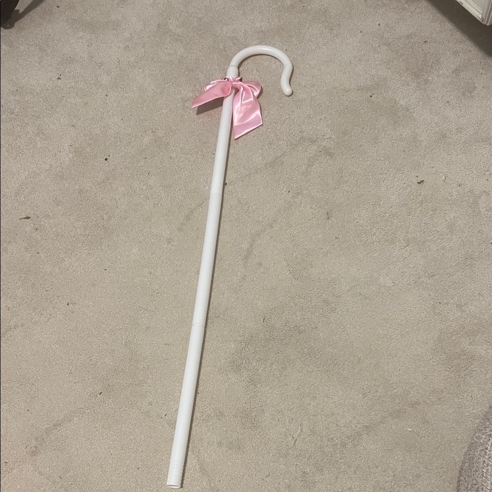 White Cane with Pink Ribbon little bo peep